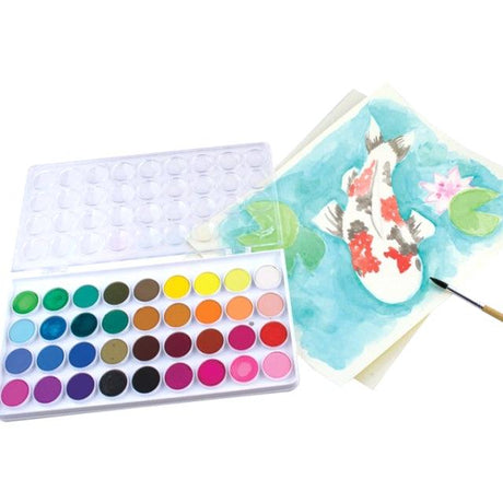 Farby akwarelowe Ooly Lil Paint Pods, zestaw 36 zmywalnych kolorów, idealny dla dzieci do twórczej ekspresji i nauki malowania.