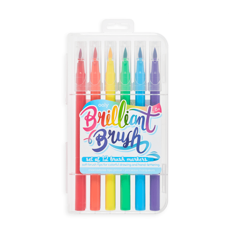 Ooly: flamastry pędzelkowe Brilliant Brush 12 kolorów - Noski Noski