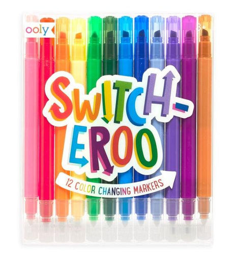 Markery Ooly Switcheroo zmieniające kolor, kreatywne flamastry dla dzieci, kolorowe mazaki do artystycznych eksperymentów.