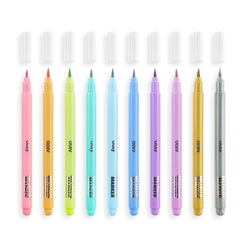 Ooly: metaliczne flamastry pędzelkowe Color Lustre - Noski Noski