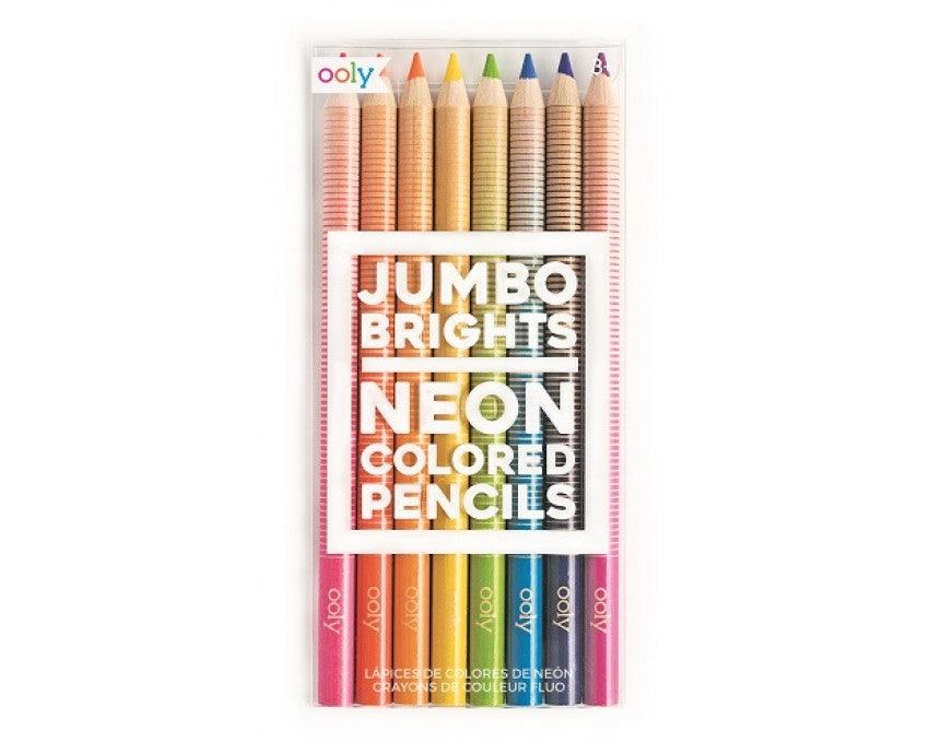 Ooly: neonowe kredki Jumbo Brights 8 kolorów - Noski Noski