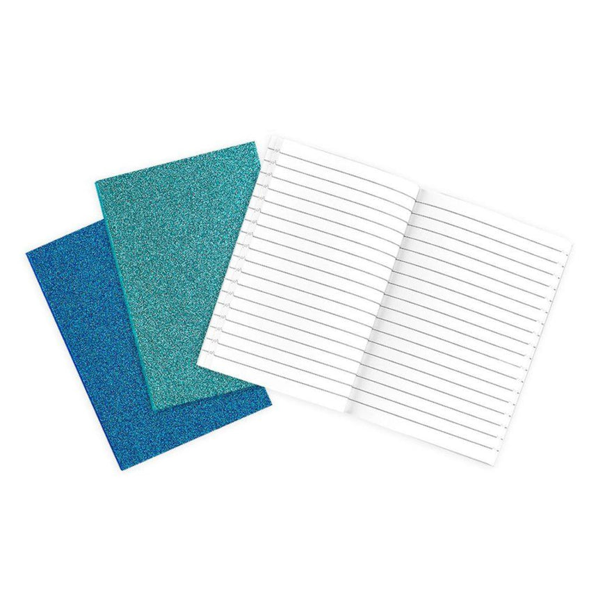 Ooly: notes z brokatem Oh My Glitter! Blue 3 szt. - Noski Noski