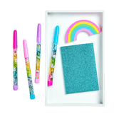 Ooly: notes z brokatem Oh My Glitter! Blue 3 szt. - Noski Noski