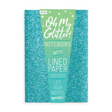 Ooly: notes z brokatem Oh My Glitter! Blue 3 szt. - Noski Noski