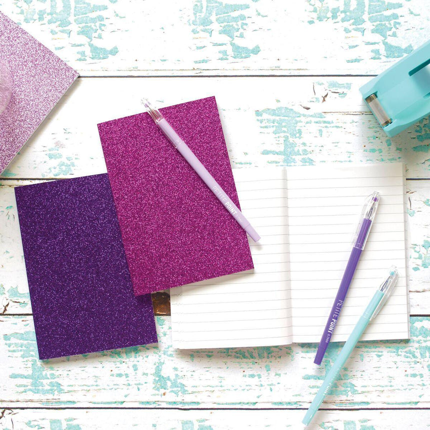 Ooly: notes z brokatem Oh My Glitter! Pink 3 szt. - Noski Noski