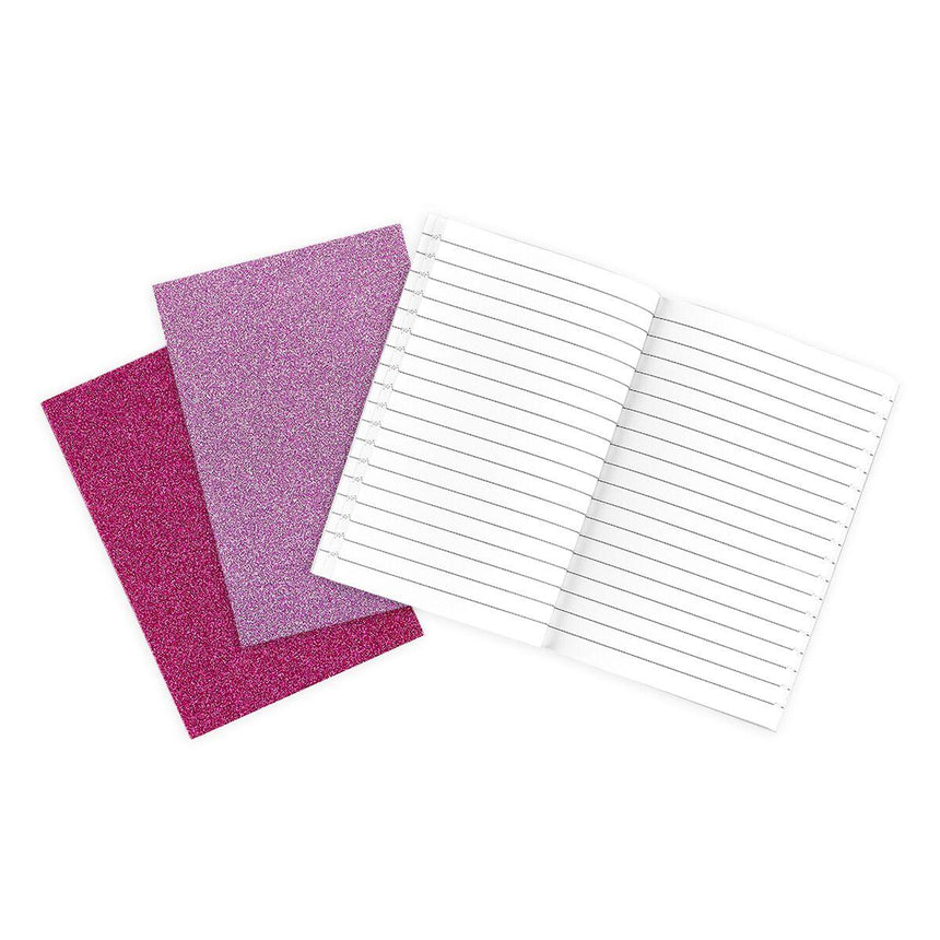 Ooly: notes z brokatem Oh My Glitter! Pink 3 szt. - Noski Noski