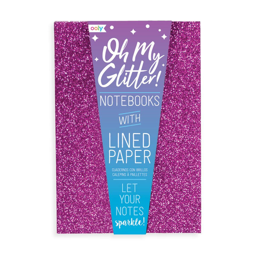 Ooly: notes z brokatem Oh My Glitter! Pink 3 szt. - Noski Noski