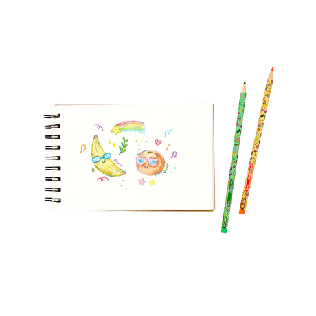 Ooly: ścieralne kredki ołówkowe o zapachu owoców Color Doodlers 12 szt. - Noski Noski