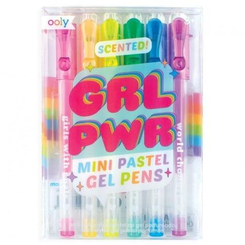 Ooly: zapachowe pastelowe mini długopisy żelowe GRL PWR - Noski Noski