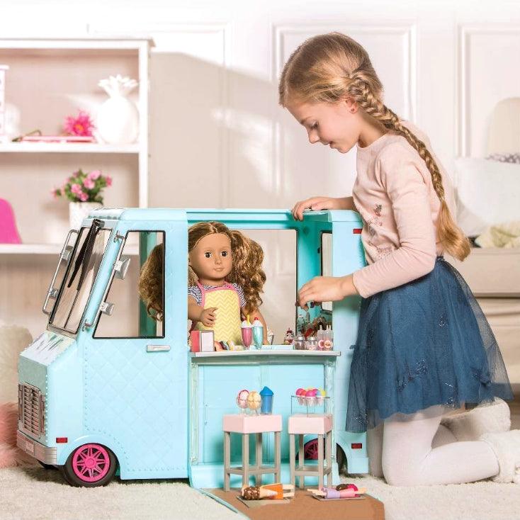Our Generation: ciężarówka z lodami dla lalek Sweet Stop Ice Cream Truck - Noski Noski