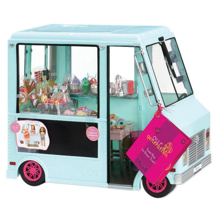Our Generation: ciężarówka z lodami dla lalek Sweet Stop Ice Cream Truck - Noski Noski