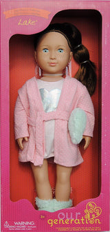 Our Generation: lalka w szlafroku Lake 46 cm - Noski Noski