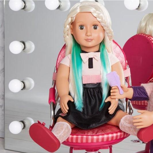 Our Generation: lalka z kredą do kolorowania włosów Amya 46 cm - Noski Noski