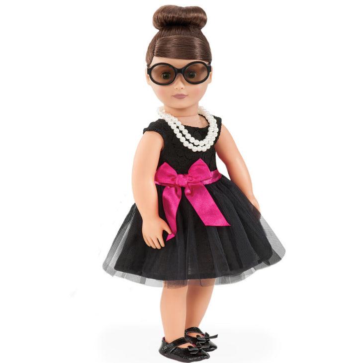 Our Generation: sukienka dla lalki à la Audrey Hepburn - Noski Noski