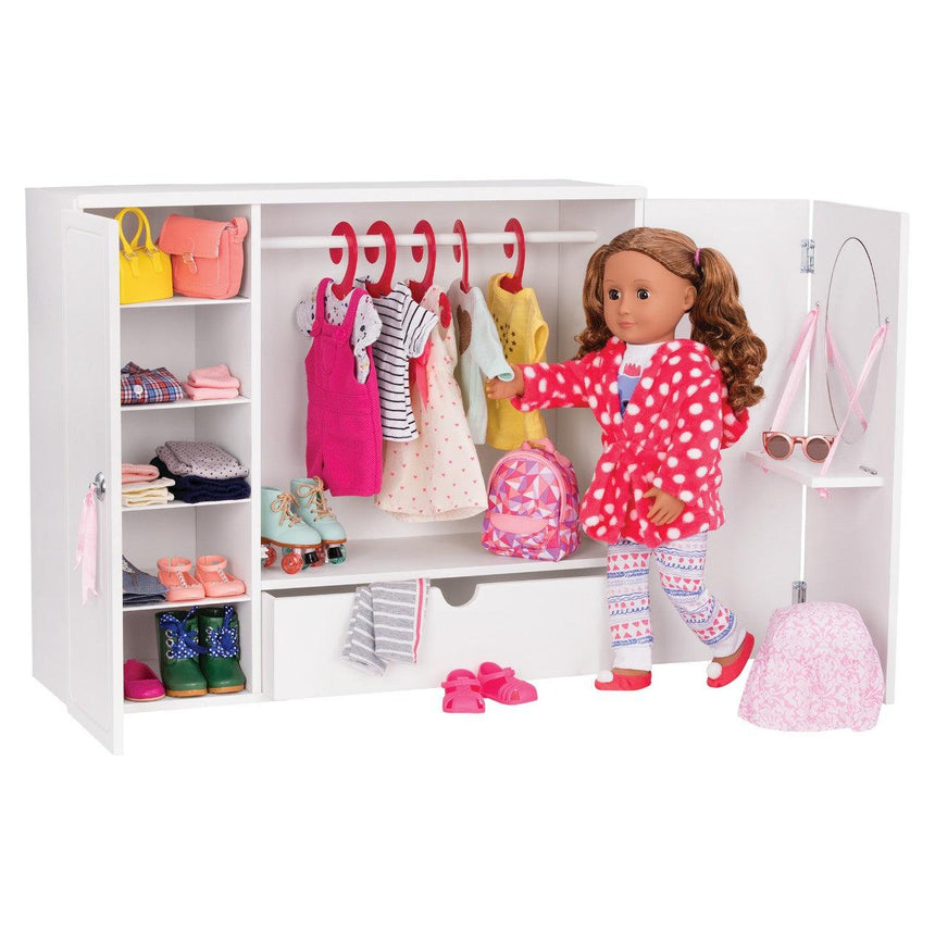 Our Generation: szafa dla lalki Wooden Wardrobe - Noski Noski
