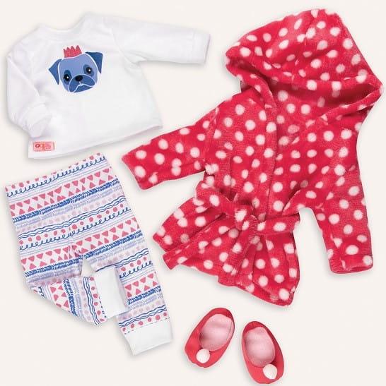 Our Generation: szlafrok i piżama dla lalki Snuggle Up! - Noski Noski