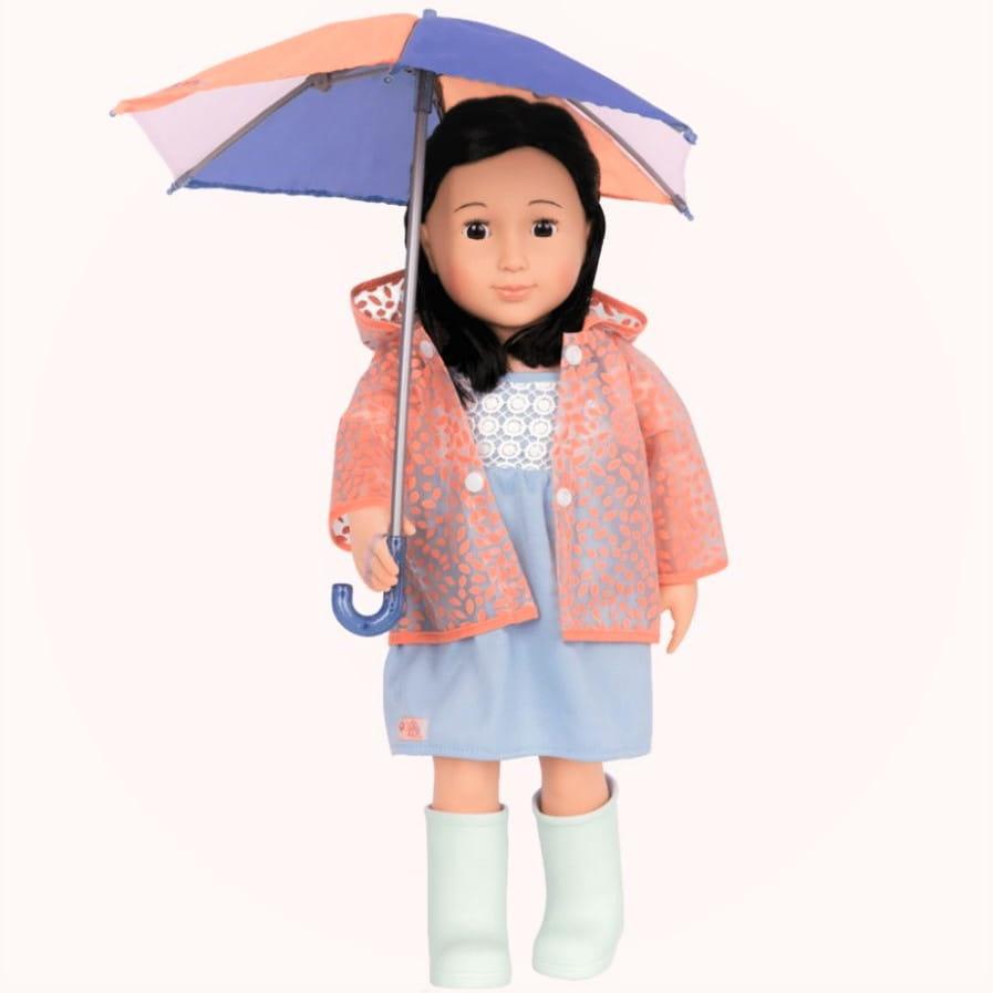 Our Generation: zestaw przeciwdeszczowy dla lalki Brighten Up A Rainy Day - Noski Noski