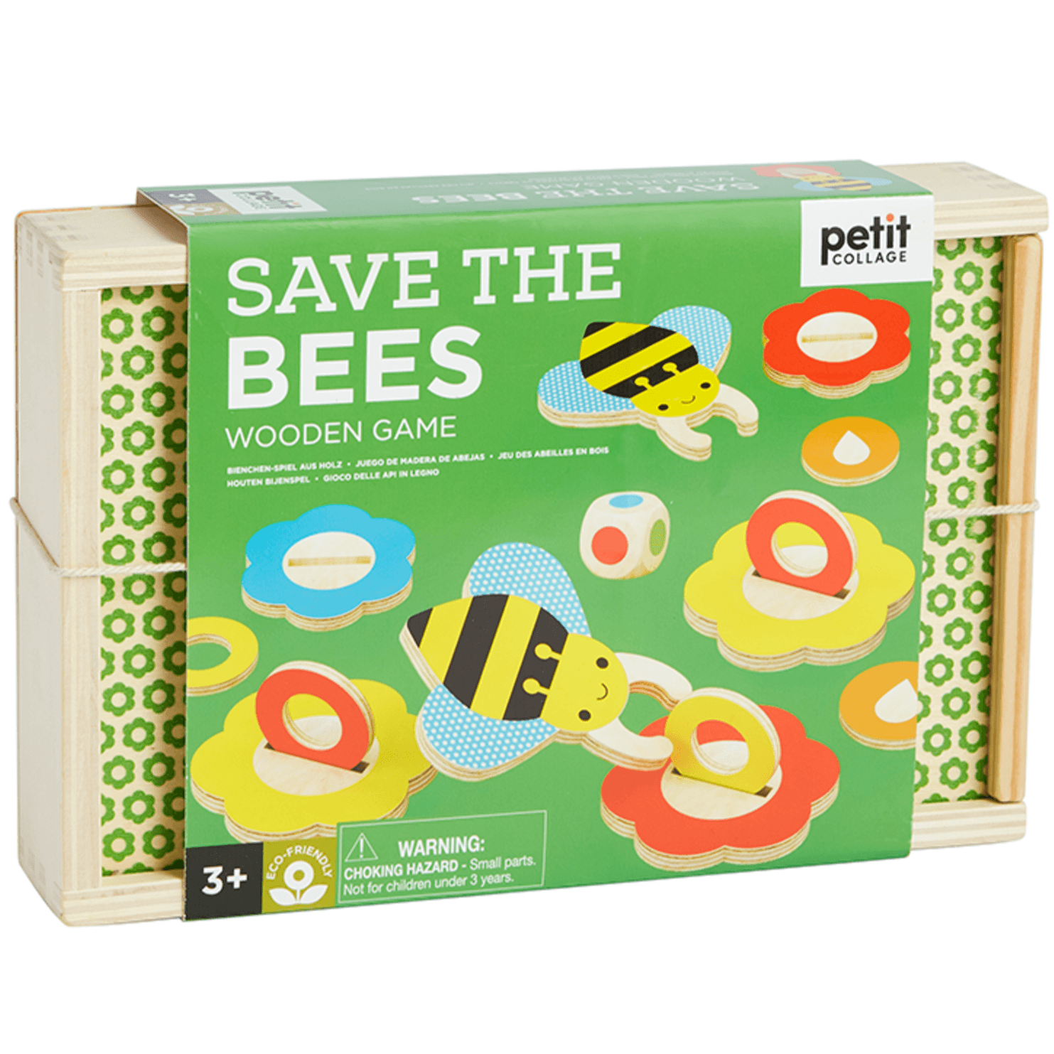 Petit Collage: drewniana gra pszczoły Save The Bees - Noski Noski