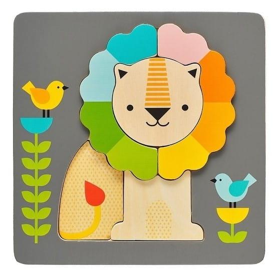 Petit Collage: drewniane puzzle lew Little Lion - Noski Noski