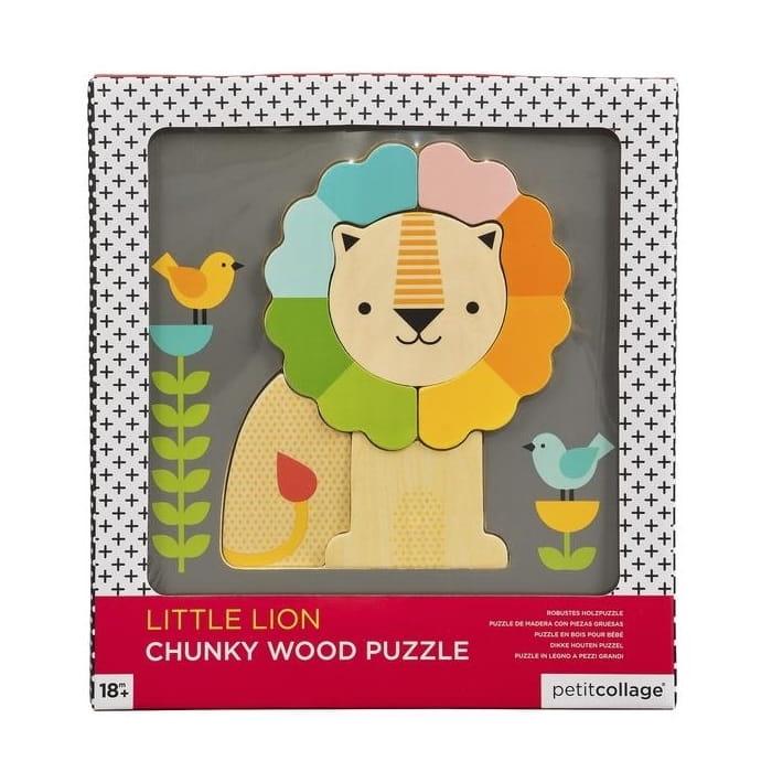 Petit Collage: drewniane puzzle lew Little Lion - Noski Noski