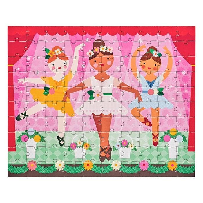 Petit Collage: dwustronne puzzle w saszetce On-The-Go Puzzle - Noski Noski