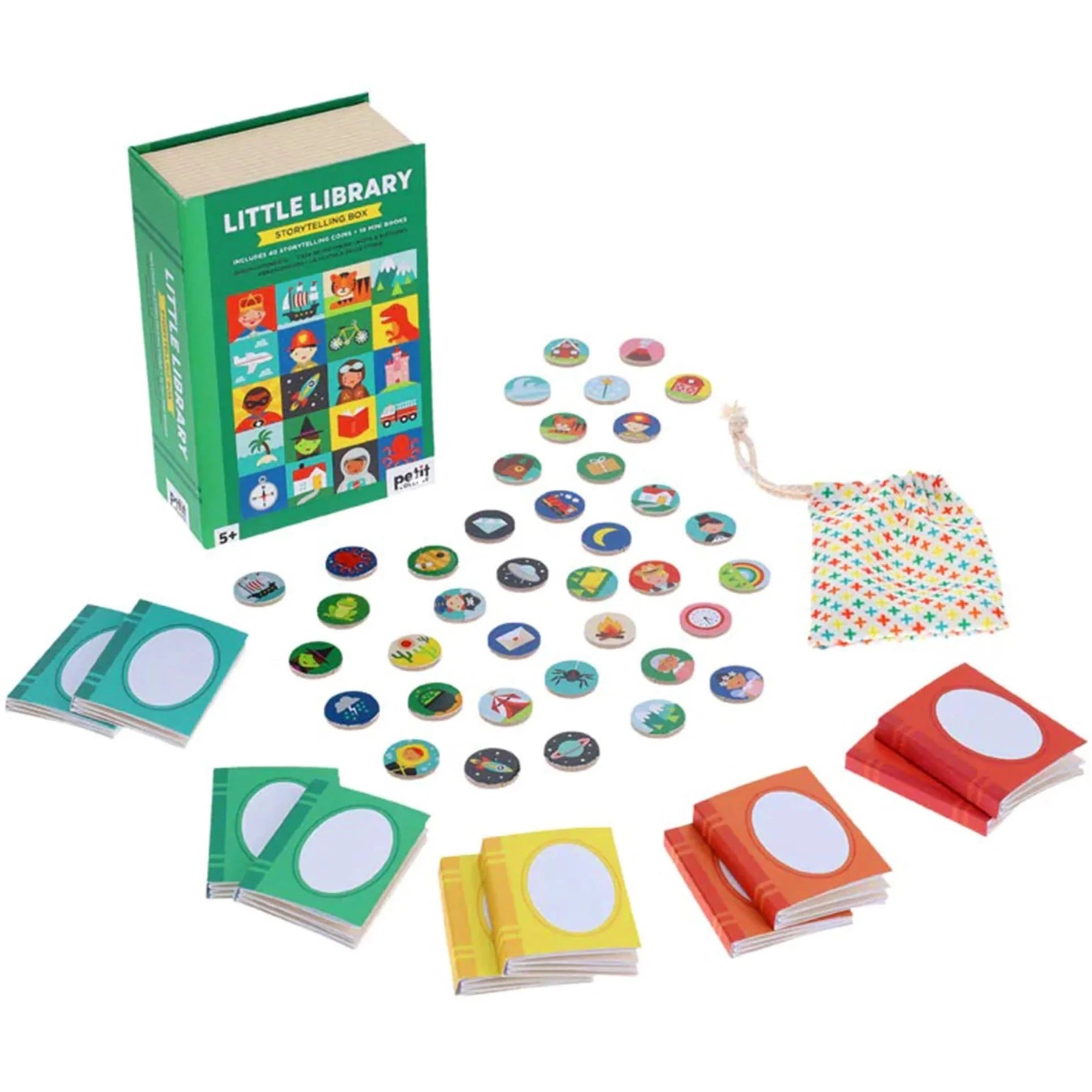 Petit Collage: gra opowiedz historię Little Library Storytelling Box - Noski Noski