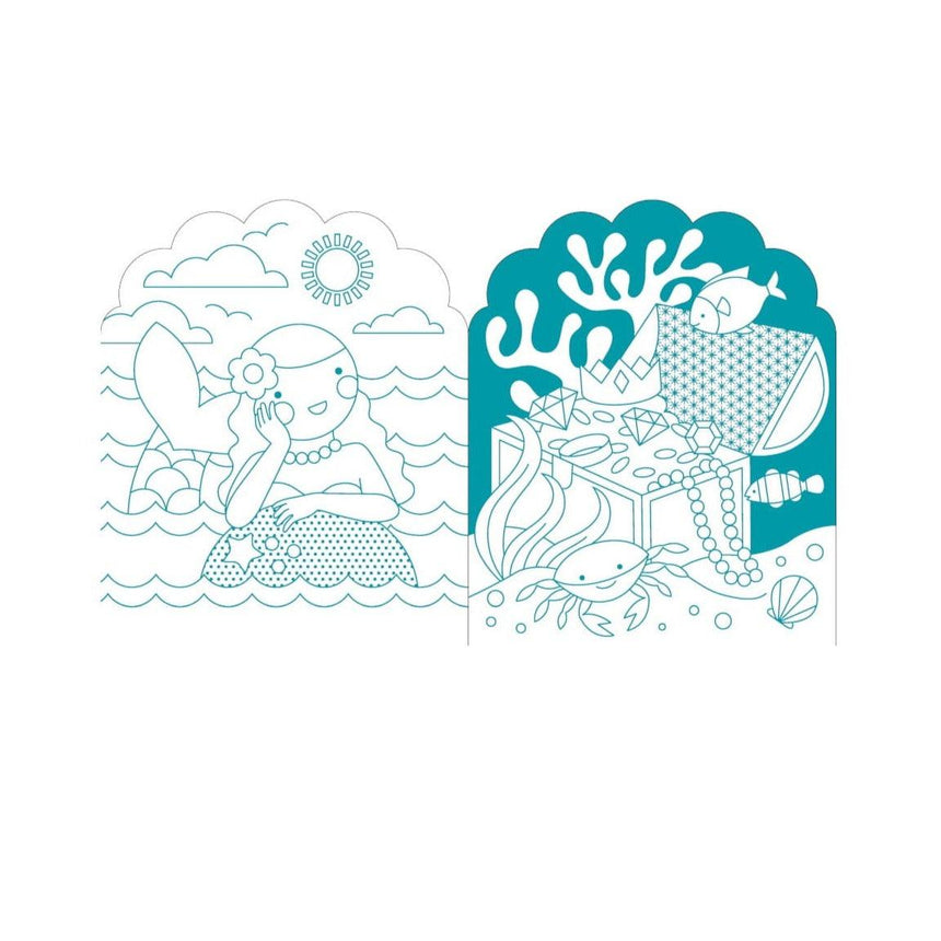Petit Collage: kolorowanka z naklejkami Colouring Book + Stickers - Noski Noski