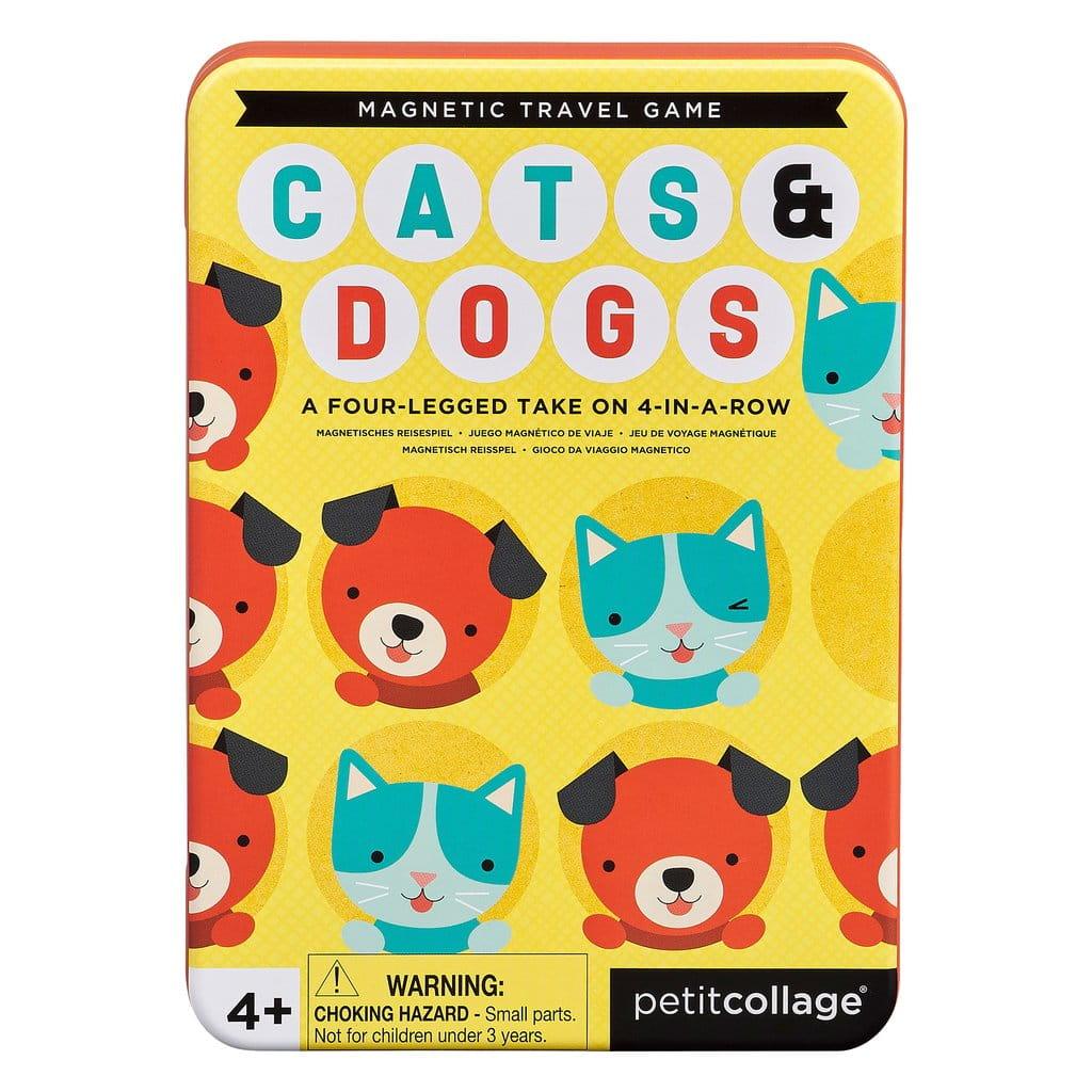 Petit Collage: magnetyczna gra podróżna cztery w rzędzie Cats & Dogs - Noski Noski
