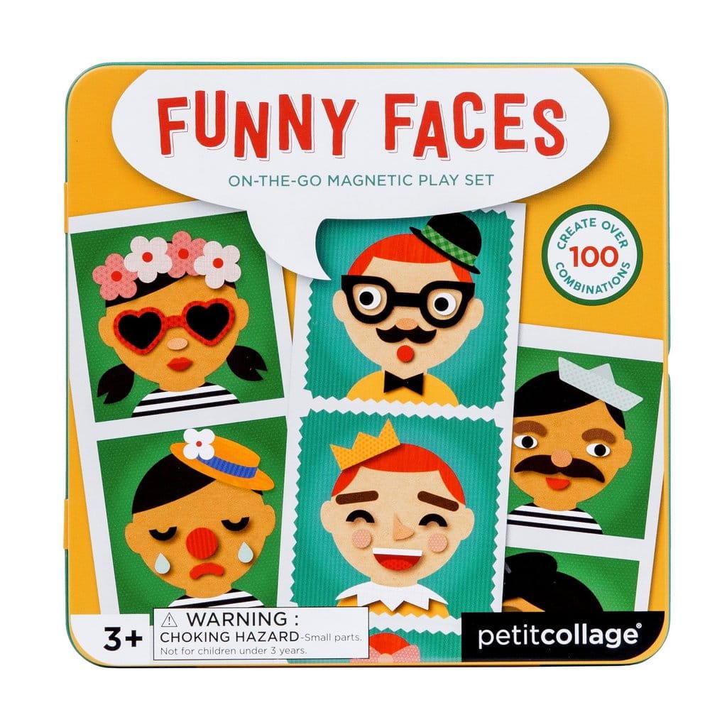 Petit Collage: magnetyczna układanka twarze Funny Faces Mix - Noski Noski