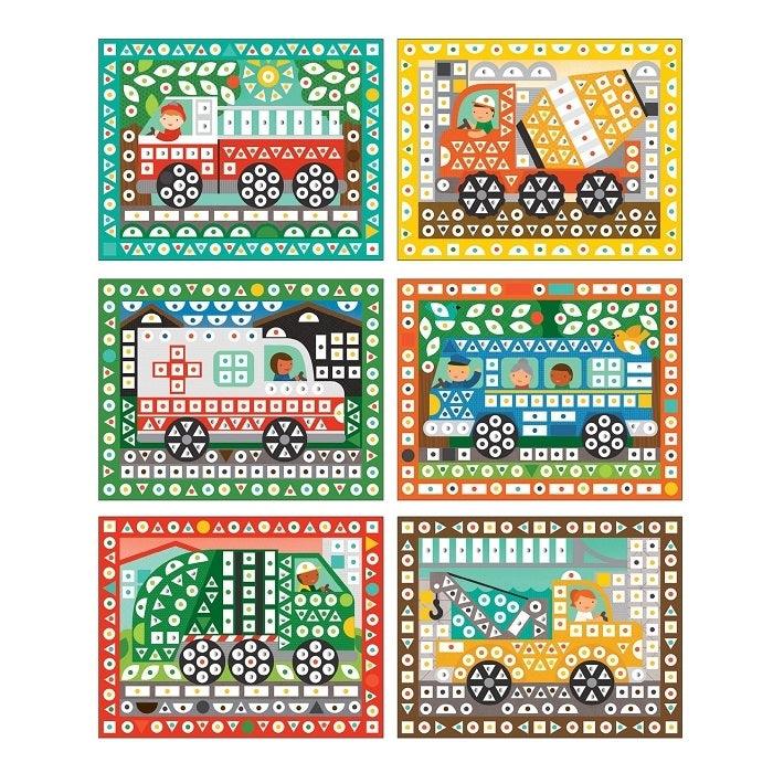 Petit Collage: mozaika do wyklejania pojazdy On The Road Sticker Art - Noski Noski