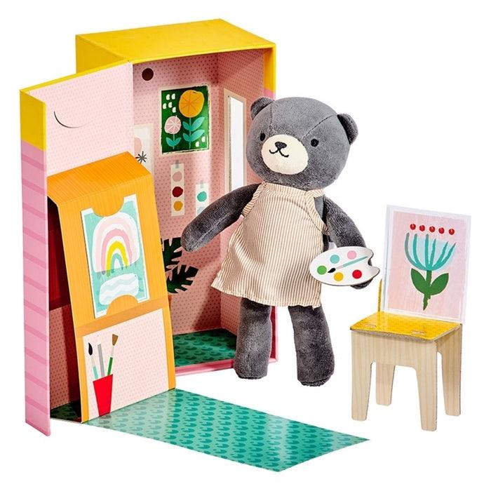 Petit Collage: przytulanka w pudełku miś Beatrice The Bear Playset - Noski Noski