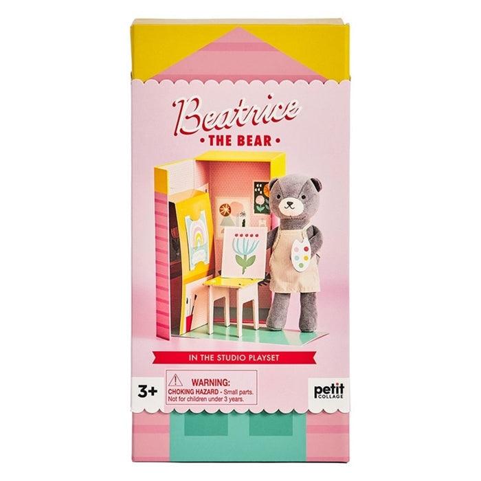 Petit Collage: przytulanka w pudełku miś Beatrice The Bear Playset - Noski Noski