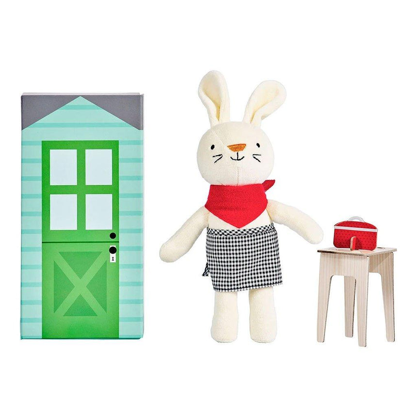 Petit Collage: przytulanka w pudełku zajączek Rubie The Rabbit Playset - Noski Noski