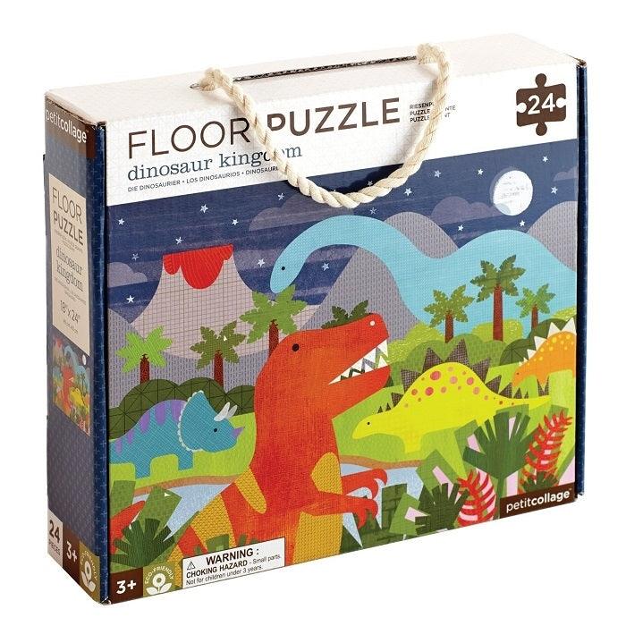 Petit Collage: puzzle podłogowe Diznozaury - Noski Noski