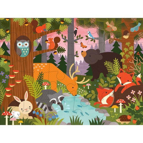 Petit Collage: puzzle podłogowe las Enchanted Woodland - Noski Noski