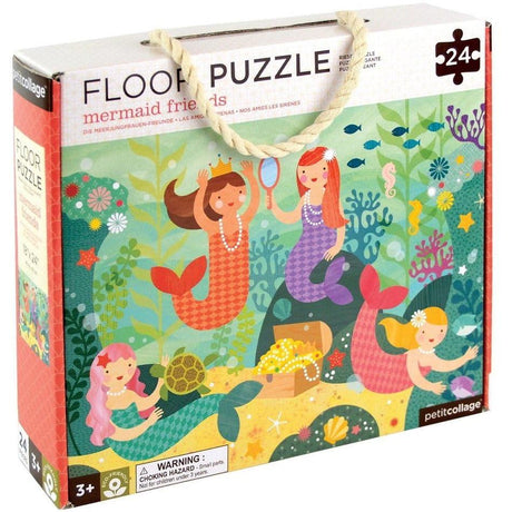 Petit Collage: puzzle podłogowe Syrenki - Noski Noski