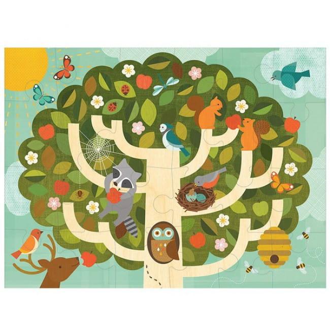 Petit Collage: puzzle podłogowe Treetop Friends - Noski Noski