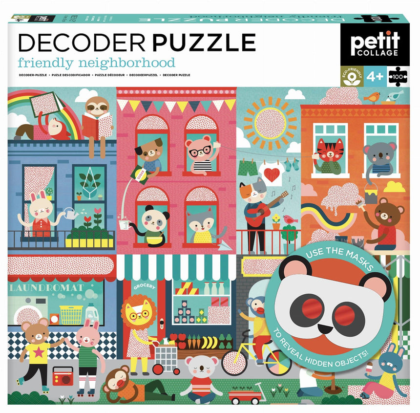 Petit Collage: puzzle ukryte obrazki Decoder Friendly Neighborhood - Noski Noski