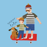 Wyjątkowe kartki urodzinowe Pieskot Dad Power z piękną ilustracją i życzeniami na dzień taty.