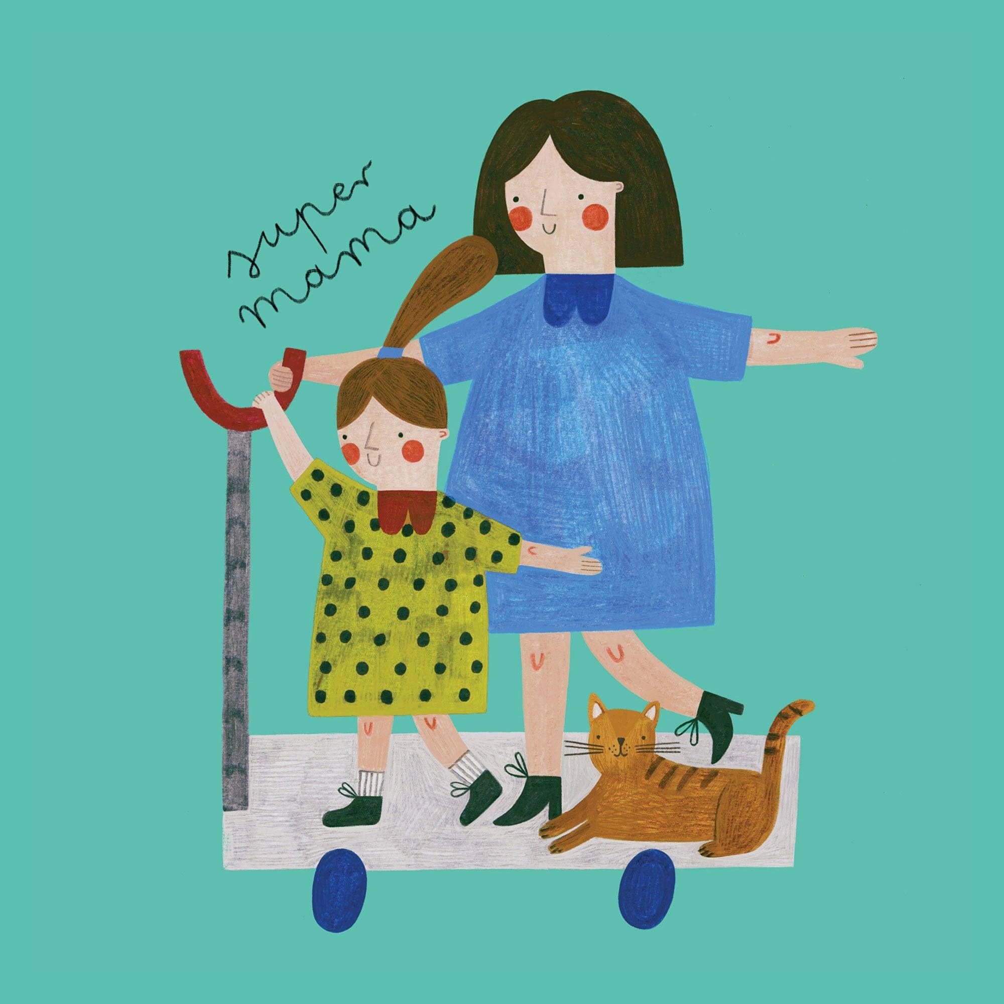 Pieskot: kartka okolicznościowa Mum Power - Noski Noski