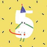 Pieskot: kartka urodzinowa Happy Birthday Five - Noski Noski