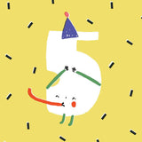 Pieskot: kartka urodzinowa Happy Birthday Five - Noski Noski