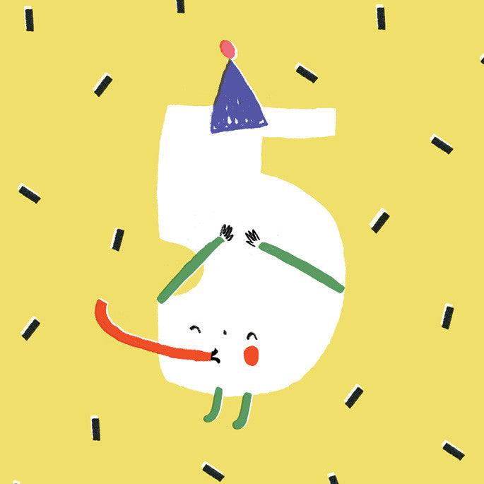 Pieskot: kartka urodzinowa Happy Birthday Five - Noski Noski