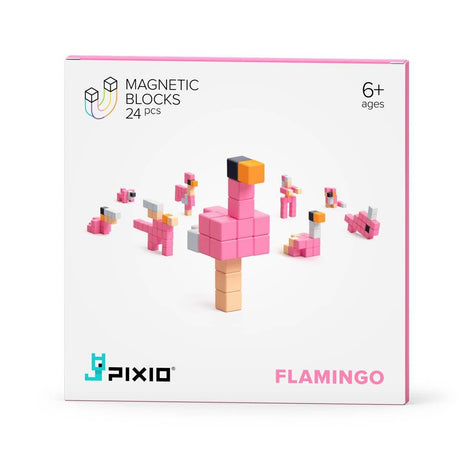 Kreatywny zestaw klocków magnetycznych Pixio Story Series 24 elementy, rozwijający wyobraźnię i zdolności manualne.