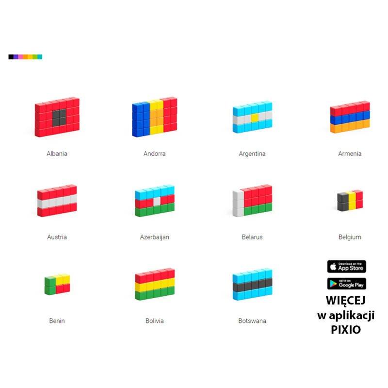 Pixio: klocki magnetyczne Story Series Flags 111 el. - Noski Noski