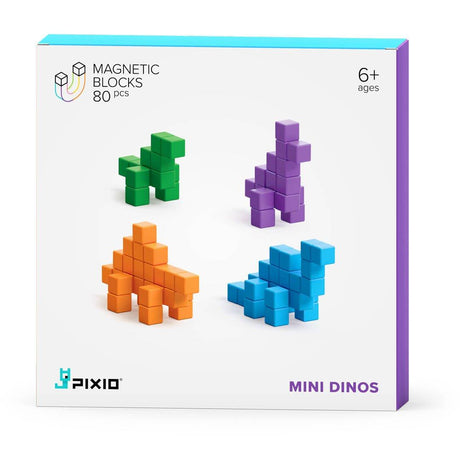 Pixio: klocki magnetyczne Story Series Mini Dinos 80 el. - Noski Noski