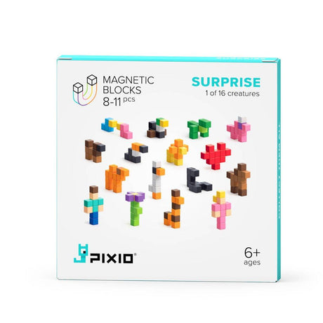 Klocki magnetyczne Pixio Surprise Series Mini - kreatywna zabawa z Magna tiles dla dzieci. Rozwiń wyobraźnię!