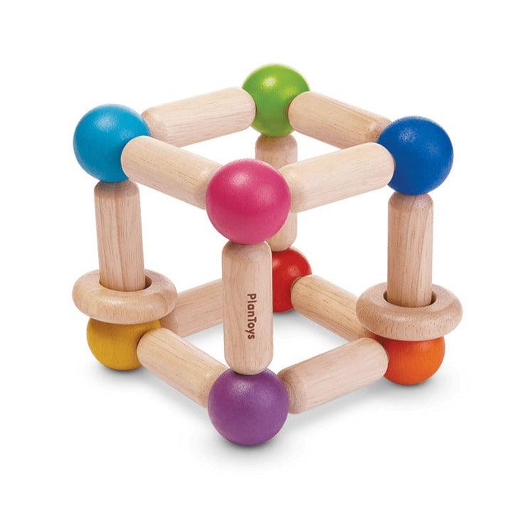 Plan Toys: drewniana zabawka manipulacyjna dla niemowląt Sześcian - Noski Noski