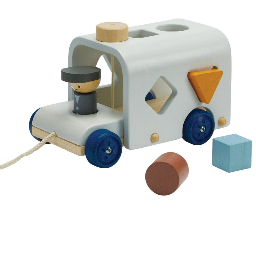 Plan Toys: drewniany autobus do sortowania Sorting Bus Orchard - Noski Noski