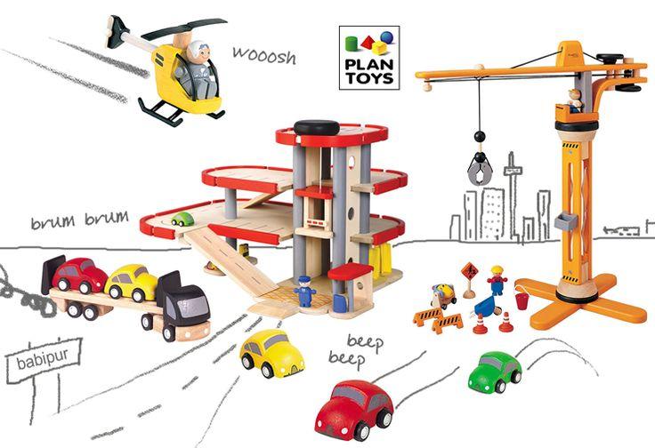 Plan Toys: drewniany dźwig - Noski Noski